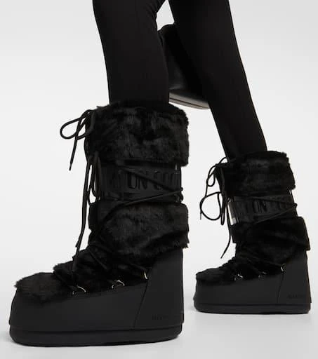 商品Moon Boot|Icon faux fur-trimmed snow boots,价格¥2834,第4张图片详细描述