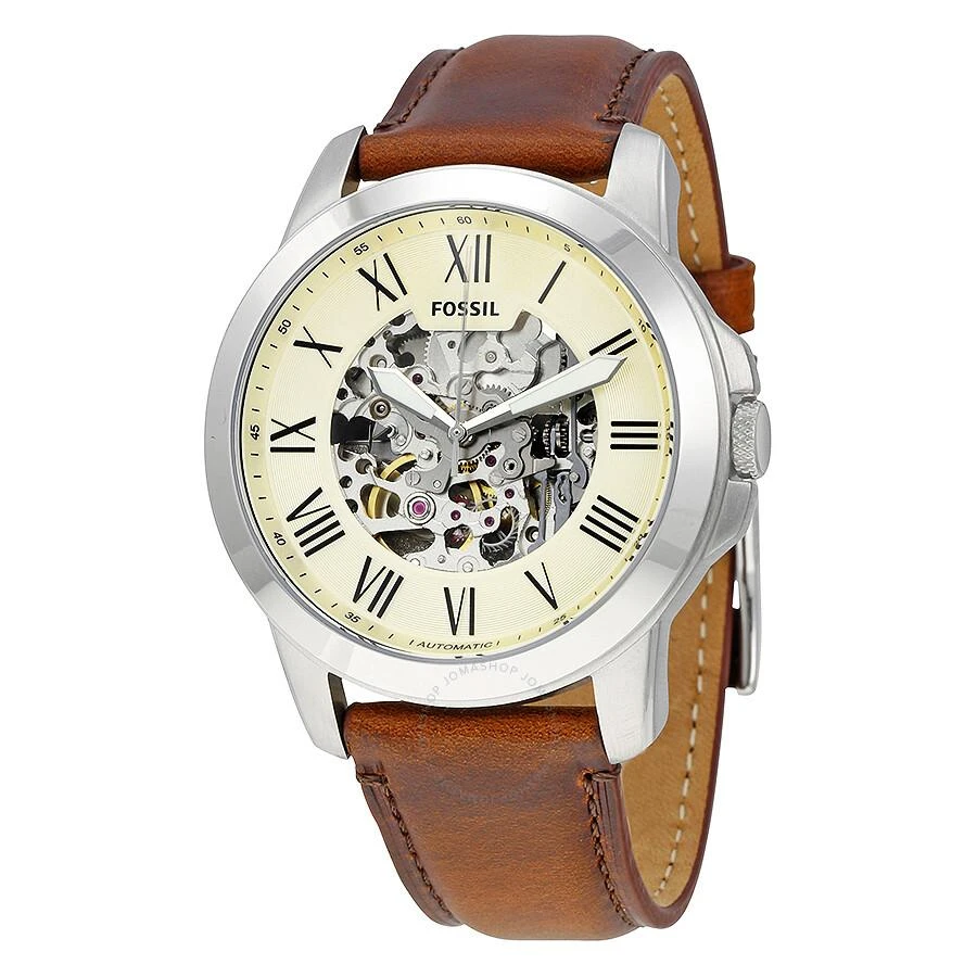 商品Fossil|Grant Automatic Beige Skeleton Dial Men's Watch ME3099,价格¥744,第1张图片