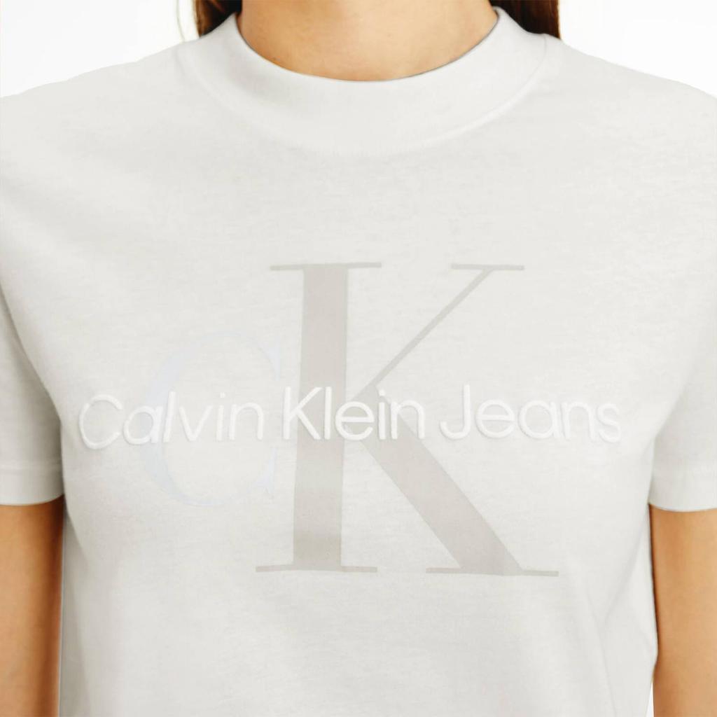 Calvin Klein Jeans Women's Two Tone Monogram Regular T-Shirt - Tofu商品第3张图片规格展示