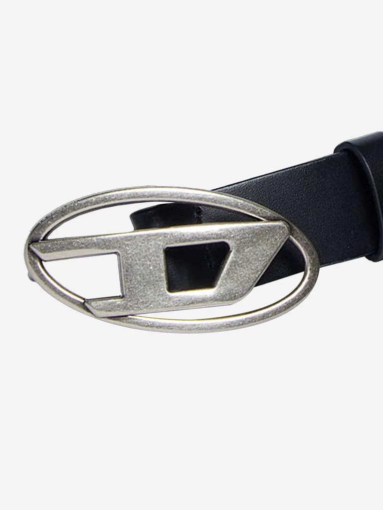 商品Diesel|Diesel Kids Leather Oval D Belt in Black,价格¥411,第3张图片详细描述