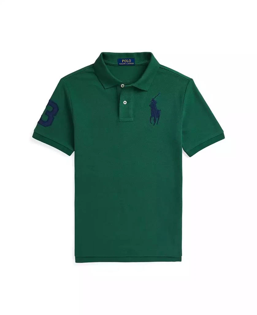 商品Ralph Lauren|Big Boys Big Pony Cotton Mesh Polo Shirt,价格¥174,第1张图片