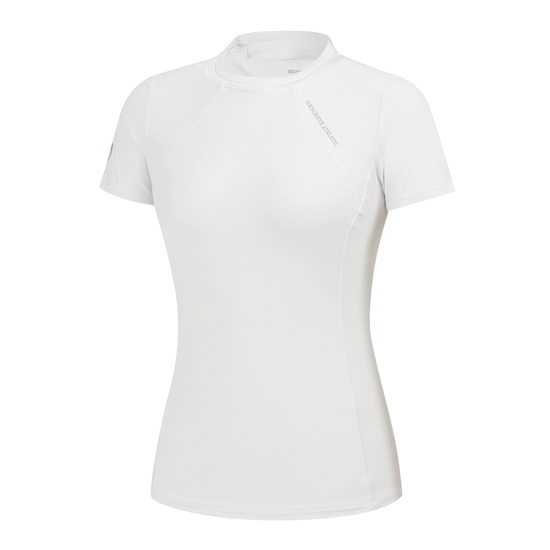 商品DESCENTE|【享贝家】DESCENTE 迪桑特 纯色侧肩小标短袖T恤 白色 SM322PTS71-WHGR（现采购商品，下单后12天内发货）,价格¥369,第1张图片