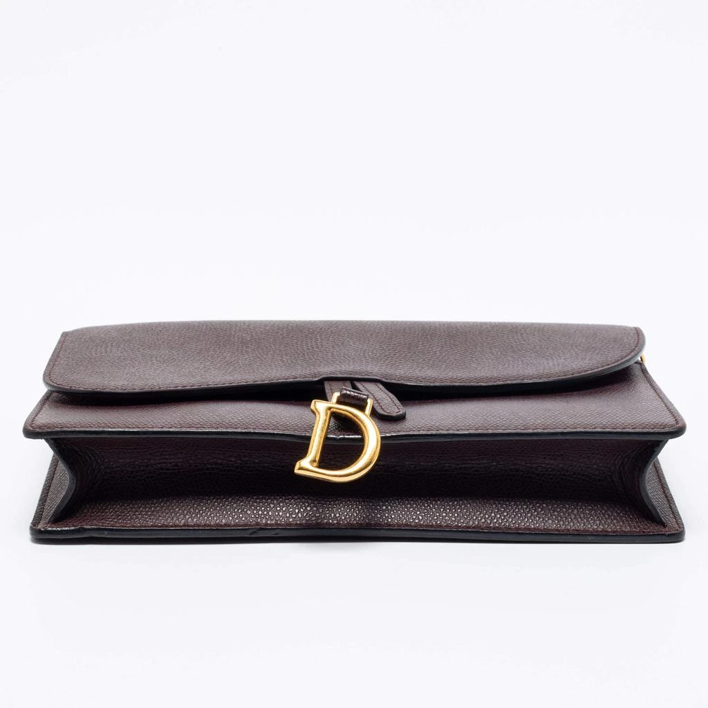 Dior Burgundy Leather Saddle Wallet on Chain 商品