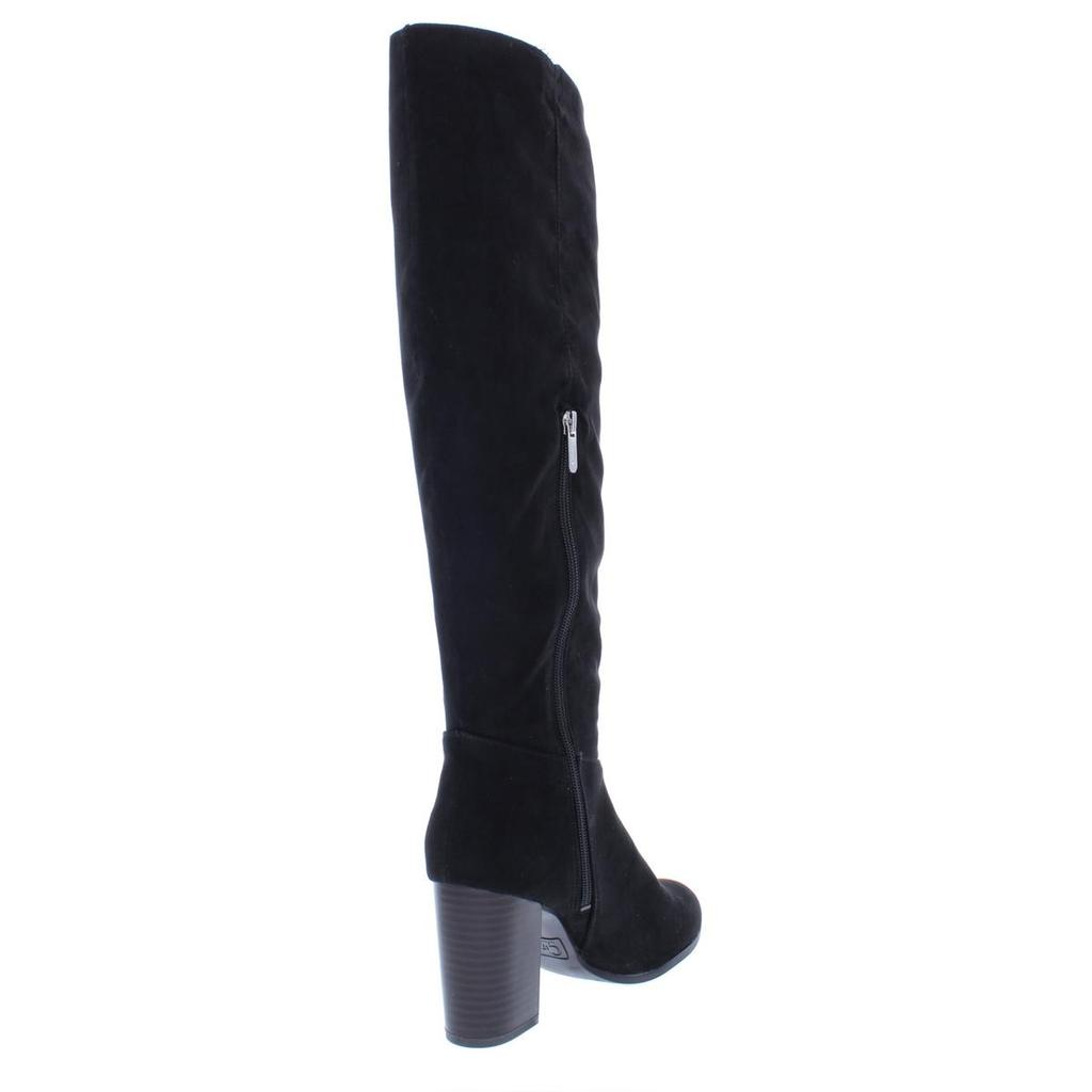Womens Padded Insole Block Heel Knee-High Boots商品第2张图片规格展示
