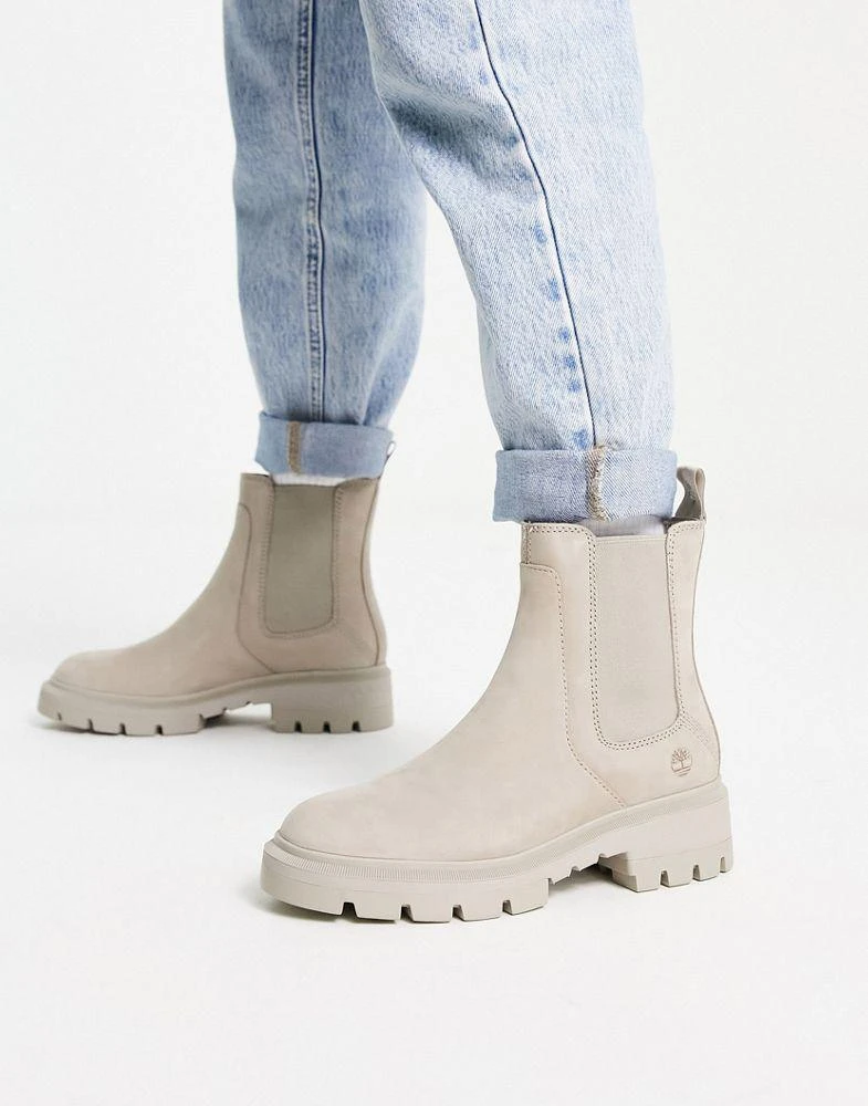 商品Timberland|Timberland Cortina Valley chelsea boots in beige,价格¥1514,第4张图片详细描述