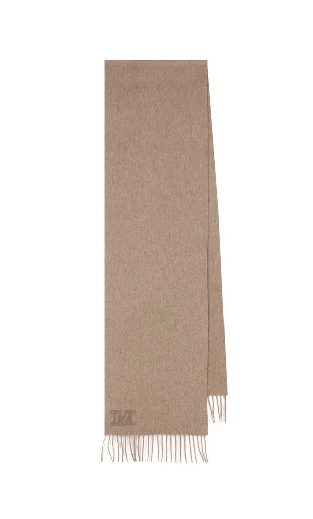 商品Max Mara|Max Mara Logo Embroidered Fringed Edge Scarf,价格¥1359,第1张图片