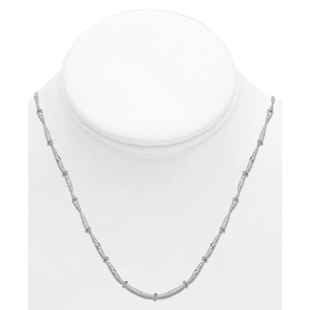 商品Essentials|Silver Plated Beaded Singapore Link 24" Chain Necklace,价格¥47,第2张图片详细描述