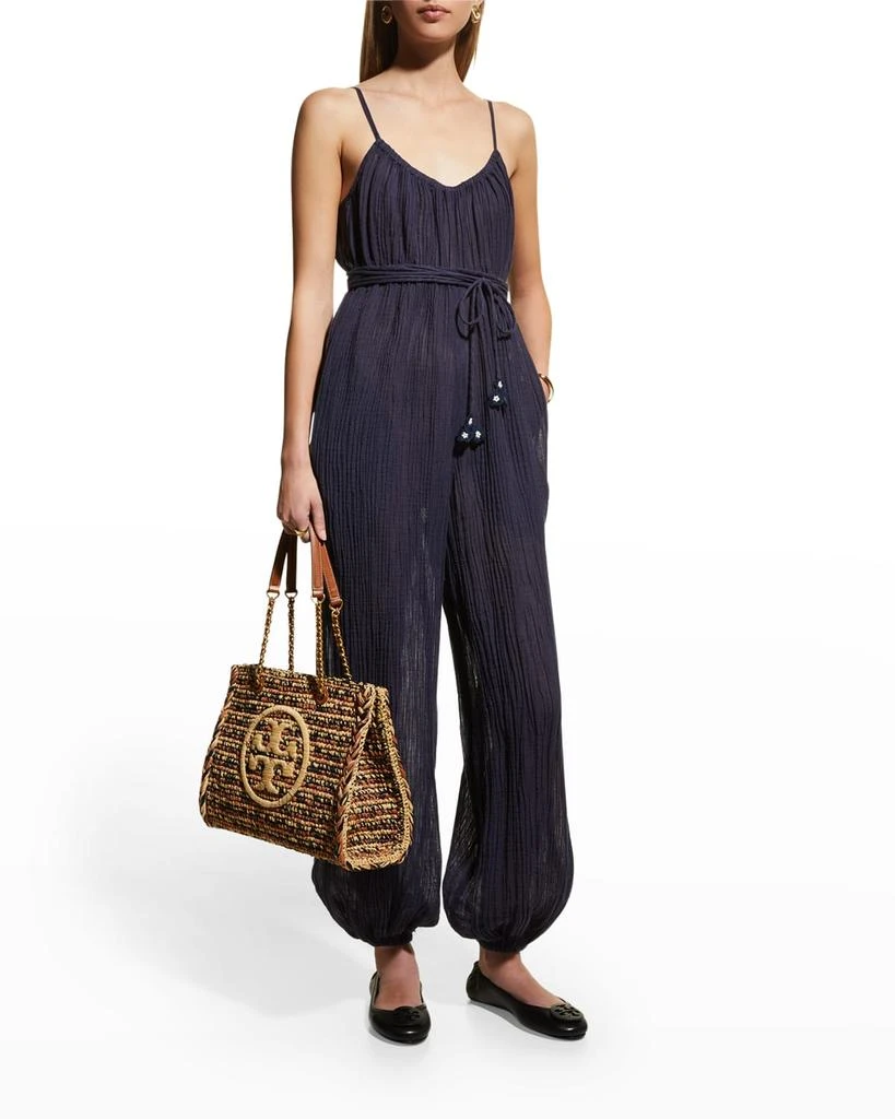 商品Tory Burch|Ella Small Logo Straw Chain Tote Bag,价格¥2772,第4张图片详细描述