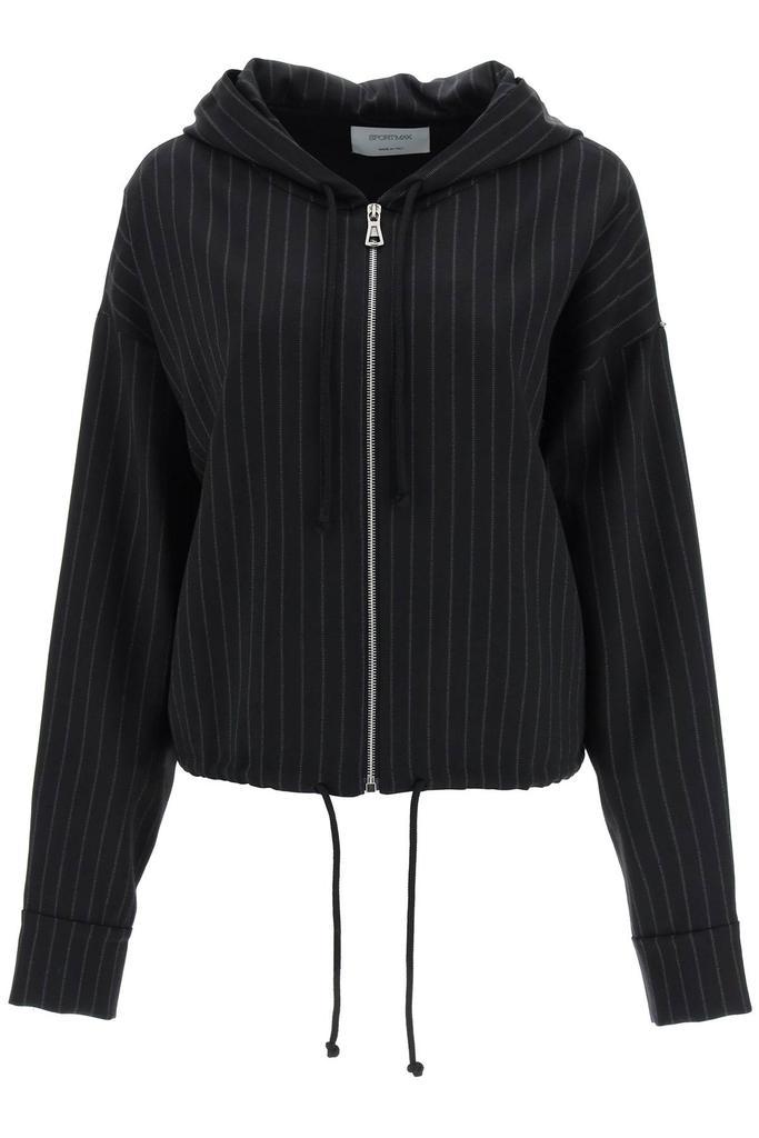 商品Max Mara|Sportmax fido pinstriped jacket with zip and hood,价格¥1764,第1张图片