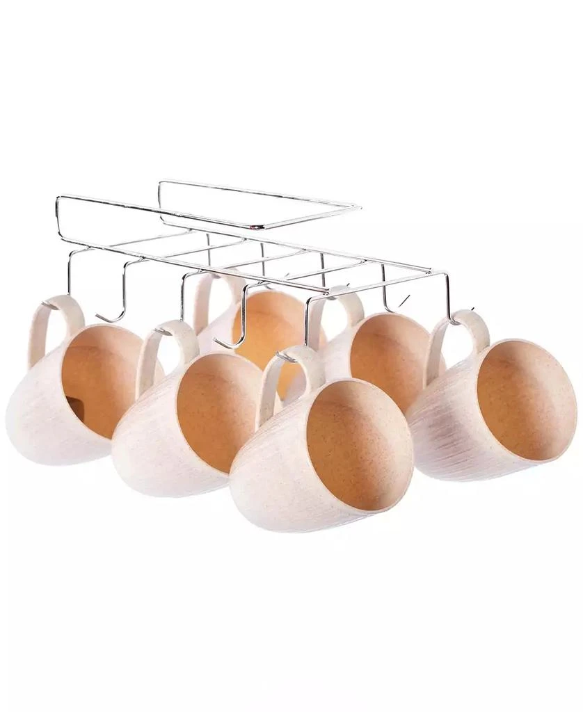 商品Basicwise|Cup Rack Under Shelf, Kitchen Utensil Drying Hooks,价格¥246,第2张图片详细描述