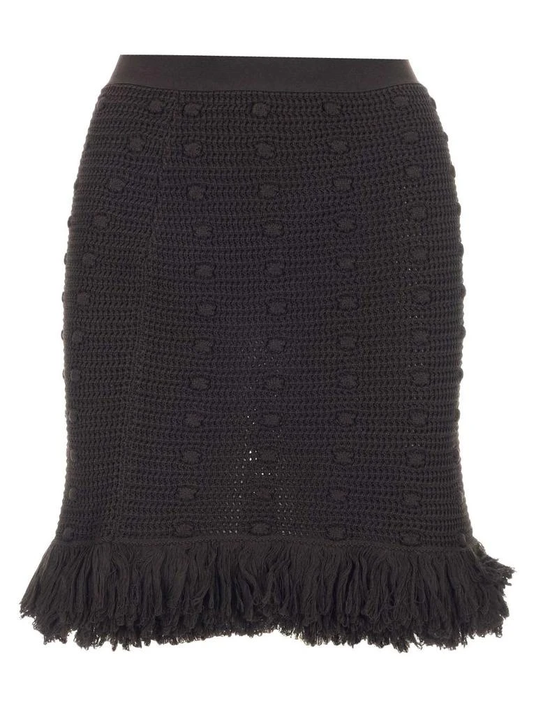 商品Bottega Veneta|Bottega Veneta Knitted Fringed Mini Skirt,价格¥5991,第2张图片详细描述