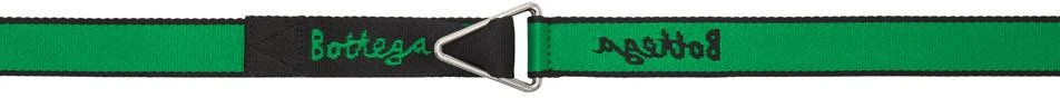商品Bottega Veneta|Black & Green Triangle Belt,价格¥3613,第1张图片
