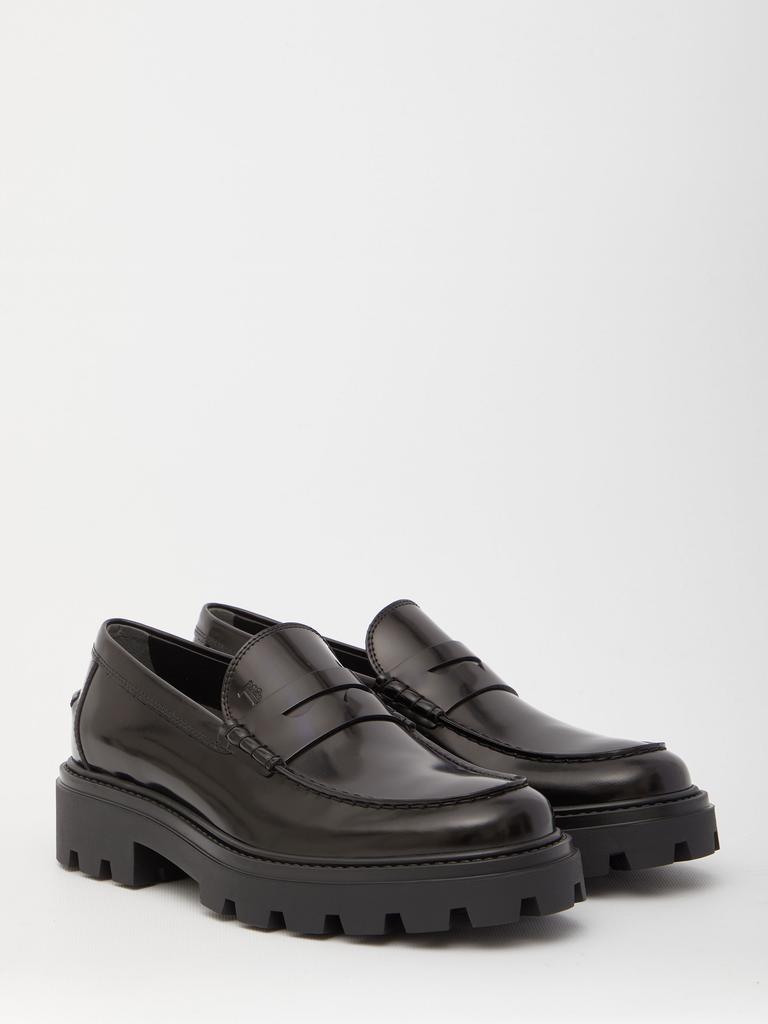 Black leather loafers商品第3张图片规格展示