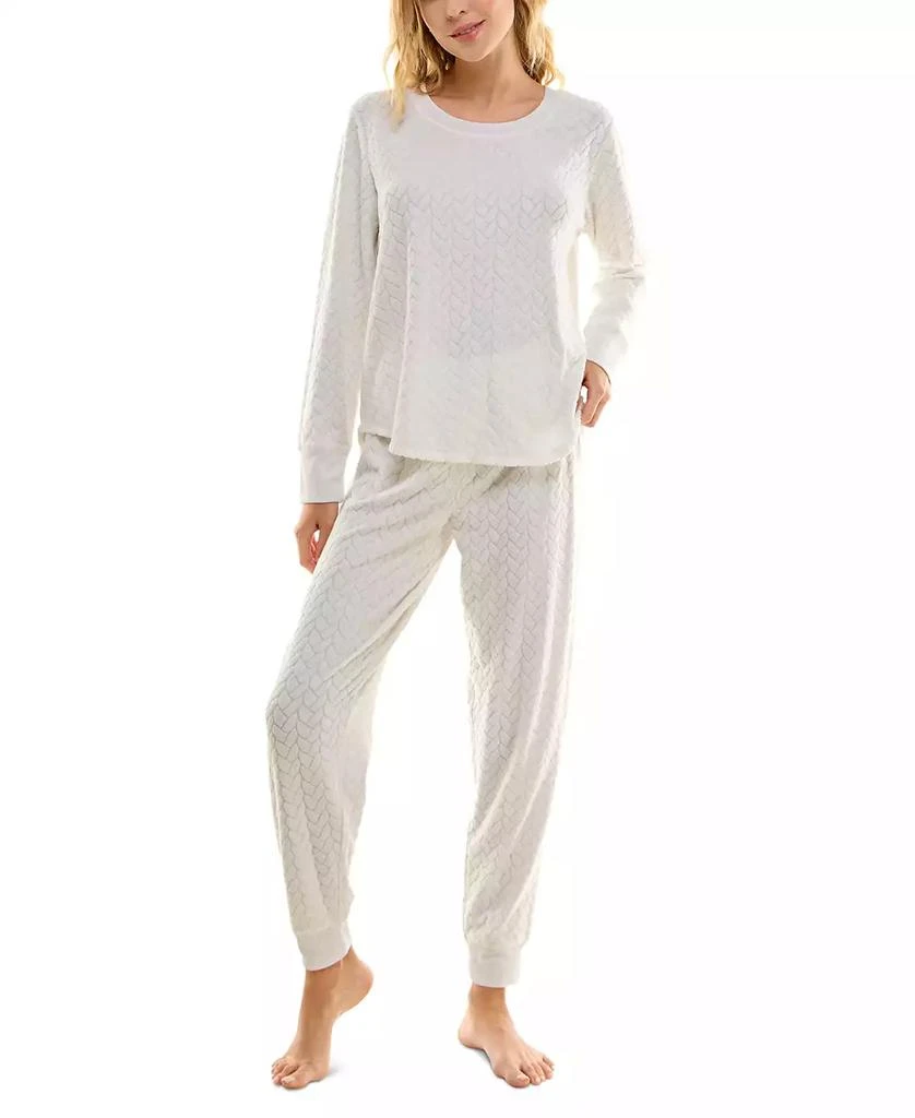 Women's Cloud Dancer 2-Pc. Cable-Knit Pajamas Set 商品