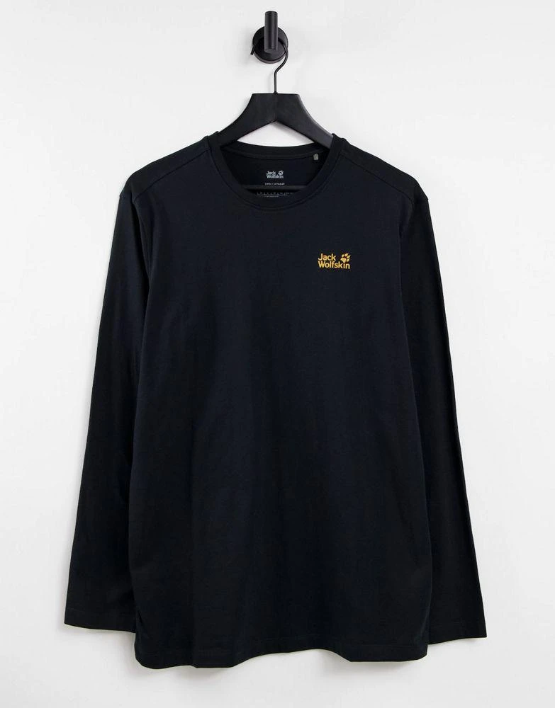 商品Jack Wolfskin|Jack Wolfskin Essential long sleeve t-shirt in black,价格¥167,第1张图片