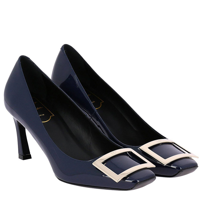 商品Roger Vivier|ROGER VIVIER 
  女士蓝色漆皮高跟鞋  RVW40015280-D1P-U800,价格¥4363,第1张图片