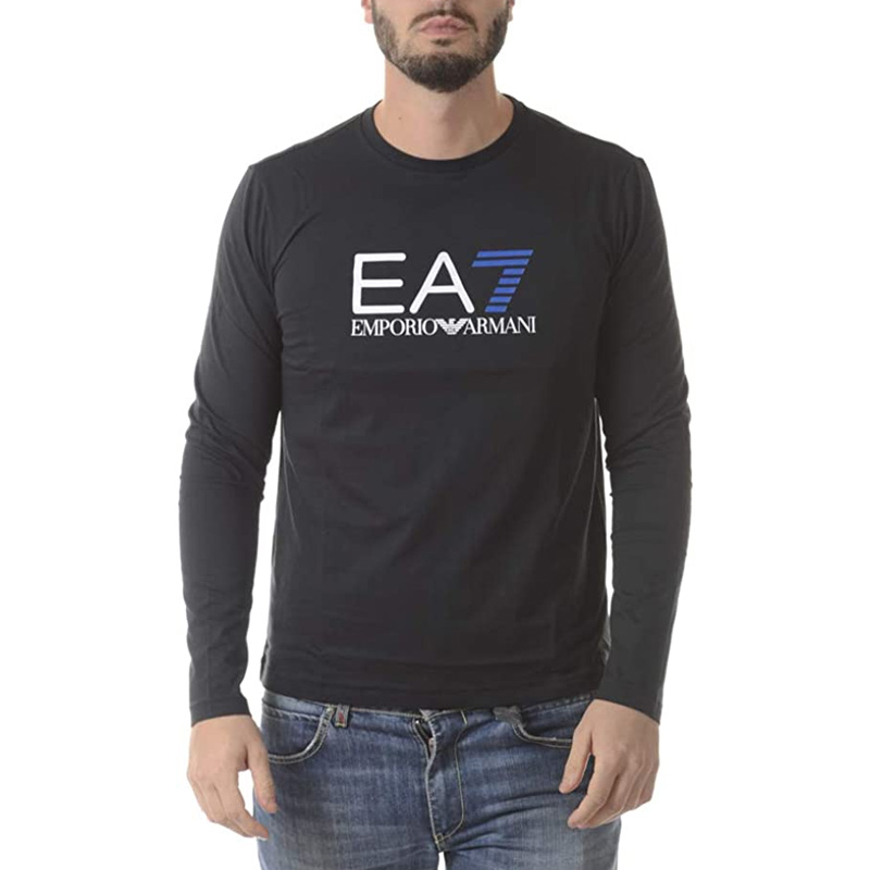 Emporio Armani 安普里奥 阿玛尼 EA7系列黑色纯棉男士长袖T恤 6YPTC1-PJH7Z-1200商品第3张图片规格展示
