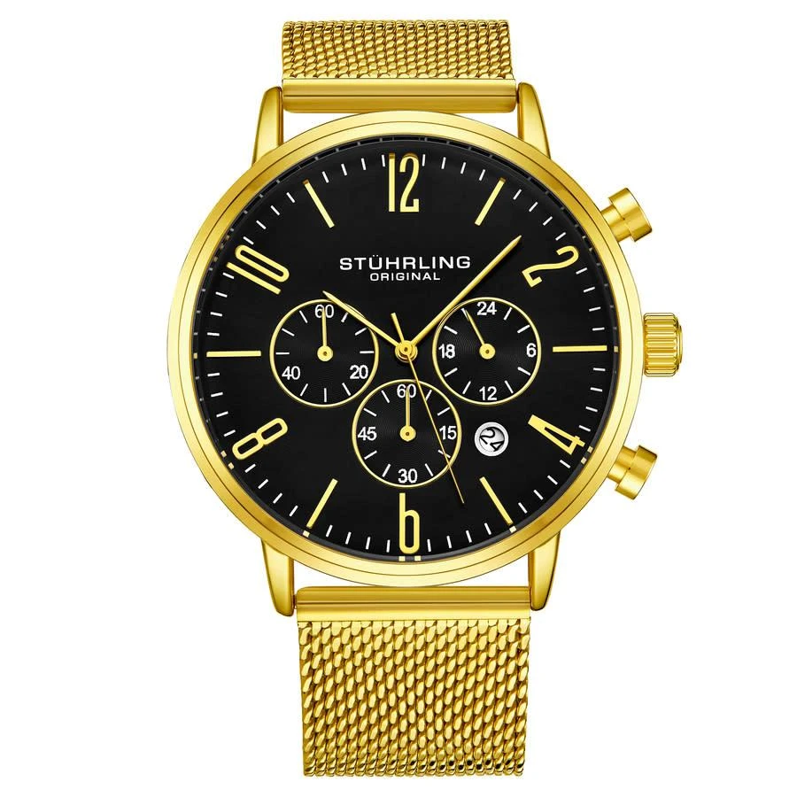 商品Stuhrling Original|Monaco Chronograph Quartz Black Dial Men's Watch M16249,价格¥670,第1张图片