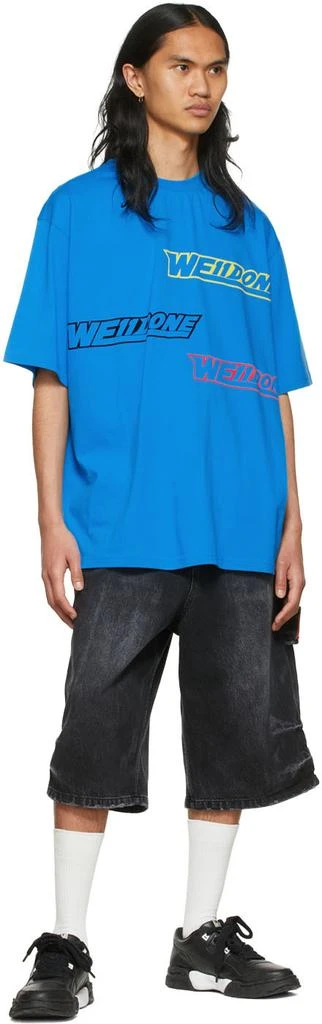 商品We11done|Blue Cotton T-Shirt,价格¥698,第4张图片详细描述