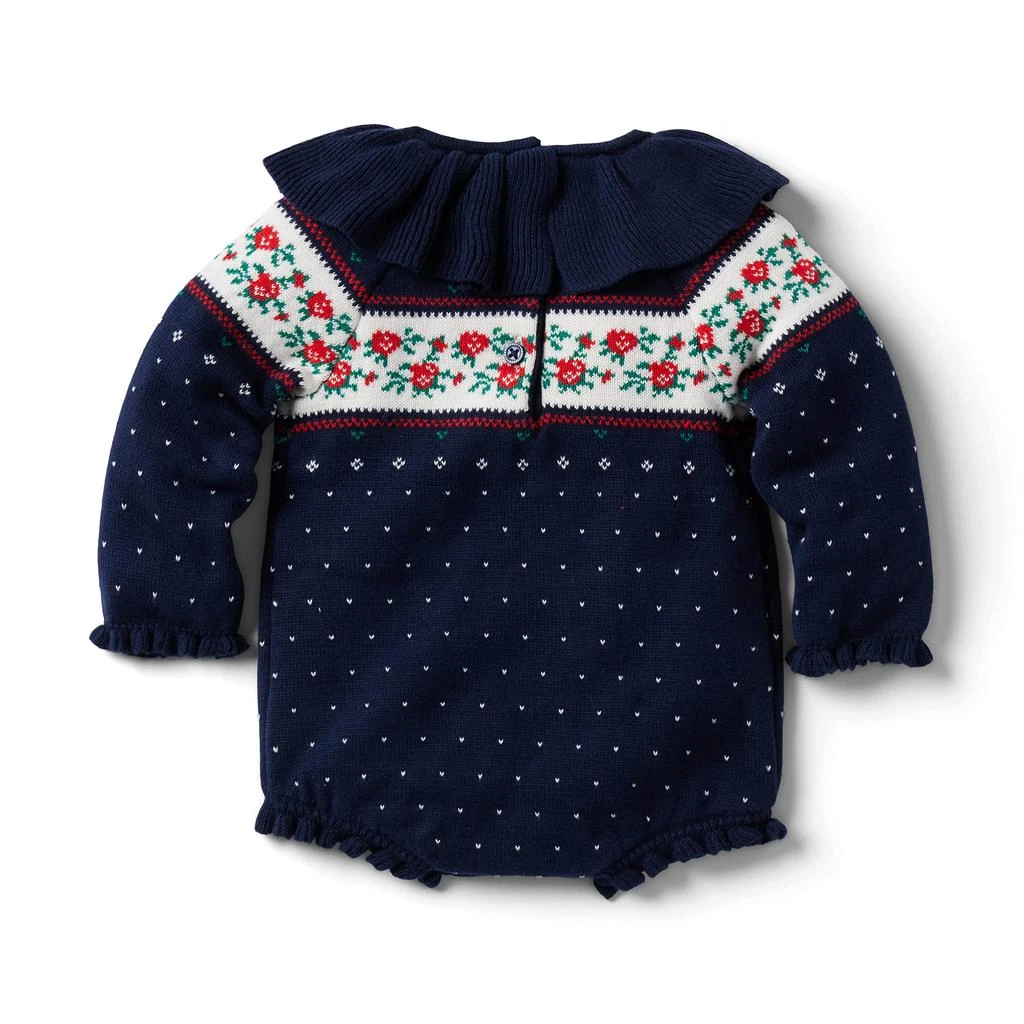 商品Janie and Jack|Rose Fair Isle Sweater Bubble (Infant),价格¥511,第2张图片详细描述