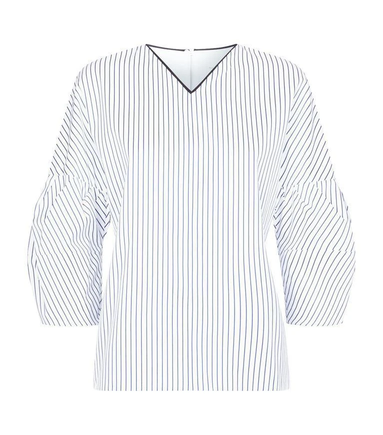 商品Victoria Beckham|Striped Puff Sleeve Top,价格¥1160,第1张图片