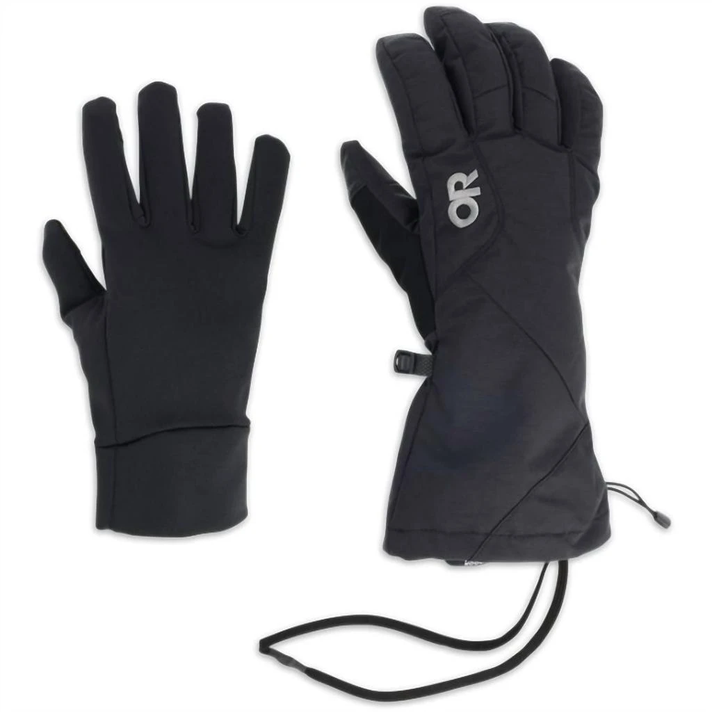 商品Outdoor Research|Men's Adrenaline 3-In-1 Gloves In Black,价格¥398,第2张图片详细描述