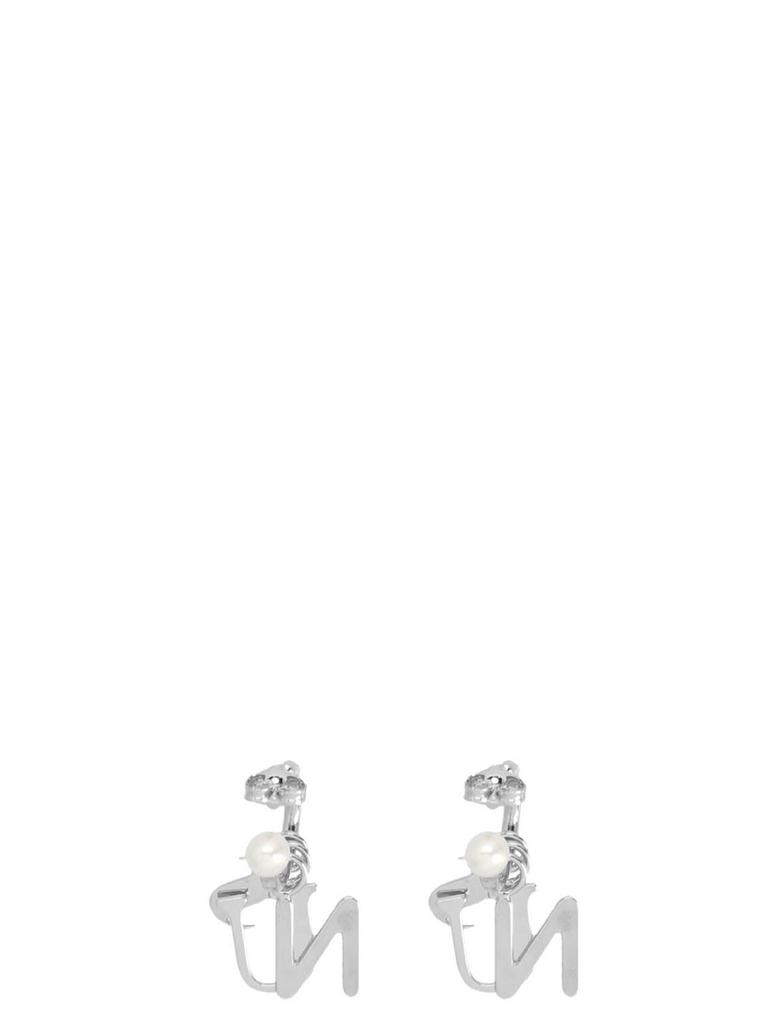 Logo pearl earrings商品第2张图片规格展示
