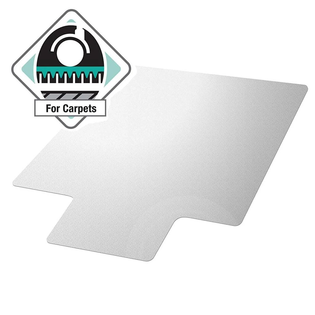 商品QuikFurn|Heavy Duty 47 x 35 inch Chair Mat with Lip for Low to Medium Pile Carpet Floor,价格¥1685,第1张图片