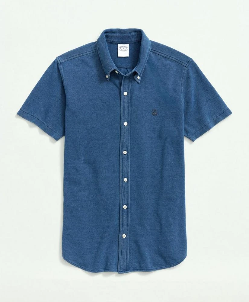 商品Brooks Brothers|Washed Cotton Pique Short-Sleeve Knit Shirt,价格¥391,第4张图片详细描述