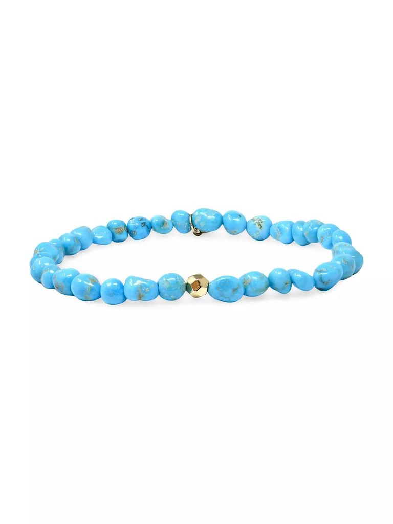 商品Anzie|Bohème 14K Yellow Gold & Turquoise Bracelet,价格¥2810,第1张图片