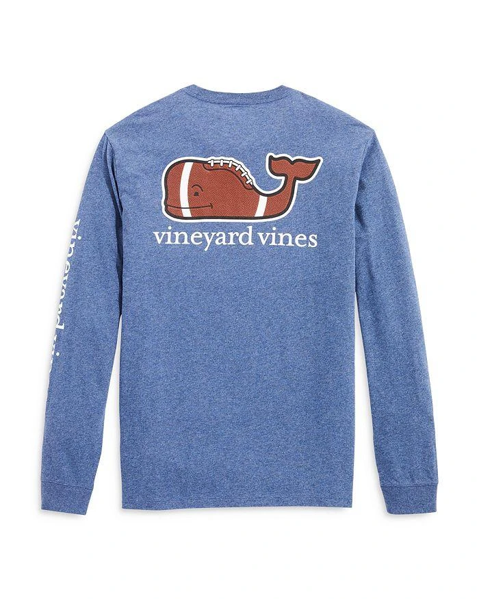 商品Vineyard Vines|Football Whale Long Sleeve Pocket Tee,价格¥257,第1张图片