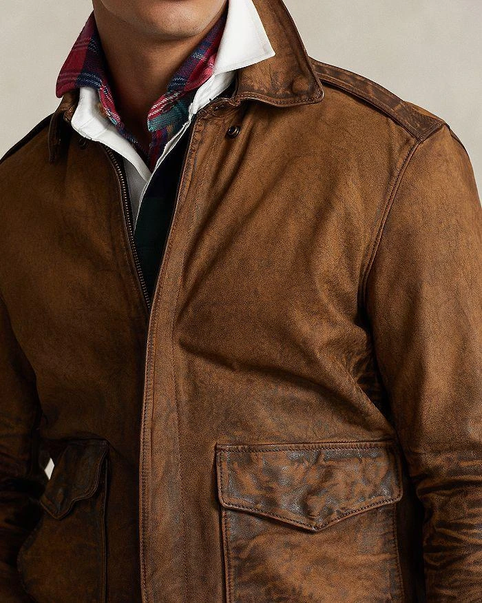 商品Ralph Lauren|Leather Flight Jacket,价格¥4543,第5张图片详细描述
