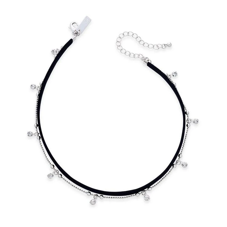 商品INC International|Silver-Tone Faux-Suede Choker Necklace, Created for Macy's,价格¥56,第2张图片详细描述