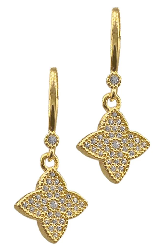 商品ADORNIA|Pavé Crystal Quatrefoil Drop Earrings,价格¥210,第1张图片