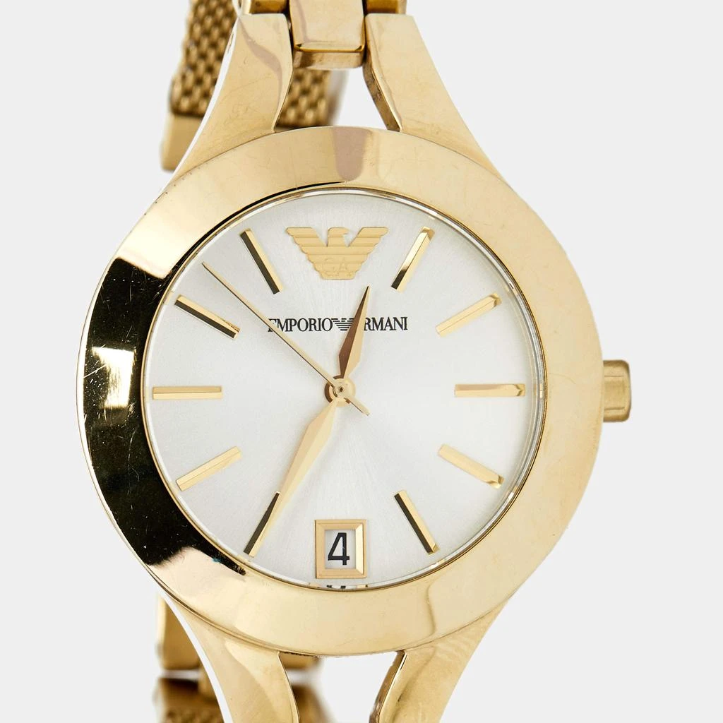 商品[二手商品] Emporio Armani|Emporio Armani Silver Gold Plated Stainless Steel Chiara AR7399 Women's Wristwatch 34 mm,价格¥892,第3张图片详细描述