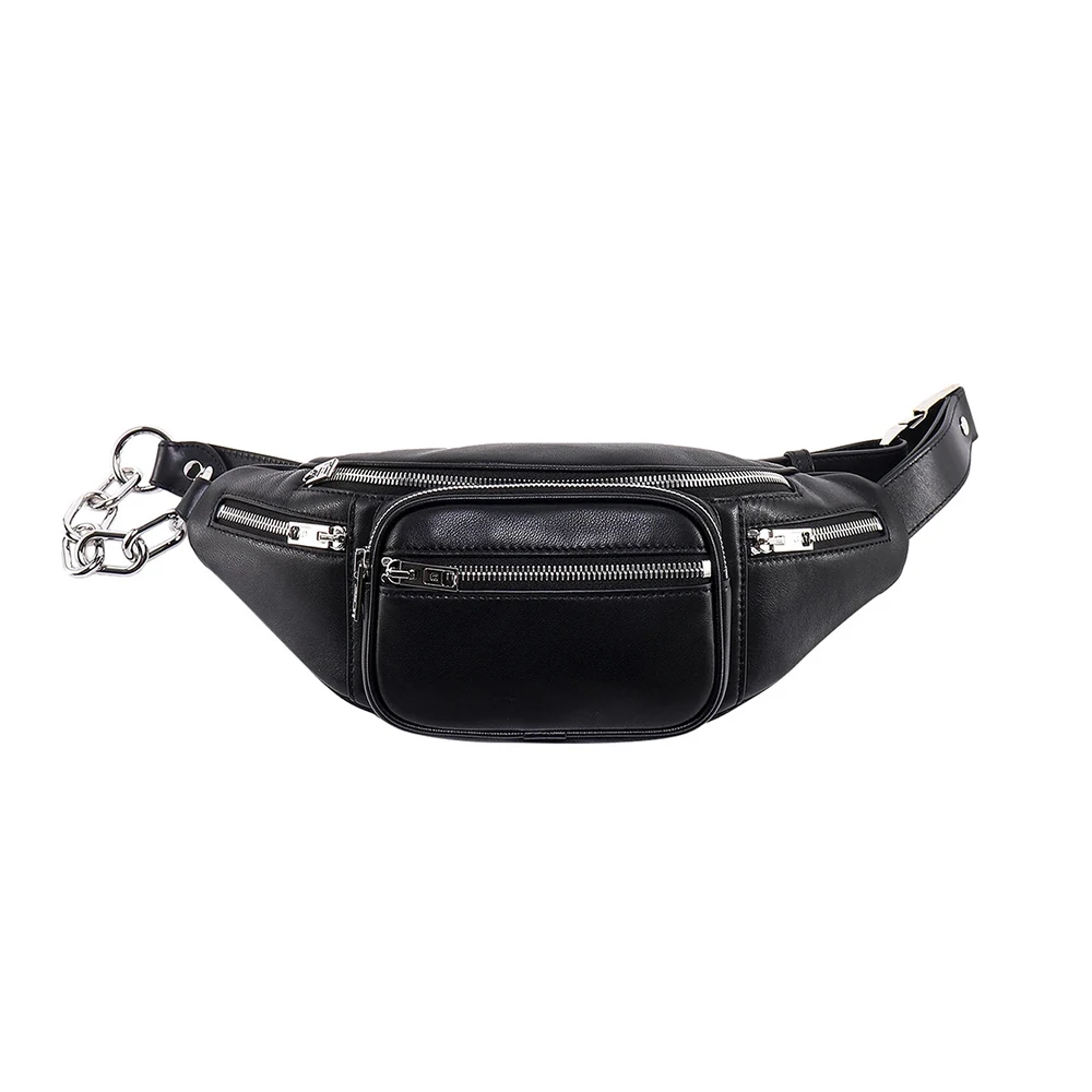 商品Alexander Wang|ALEXANDER WANG 黑色女士腰包 2030P0073C-001  23*12*9cm,价格¥3187,第1张图片