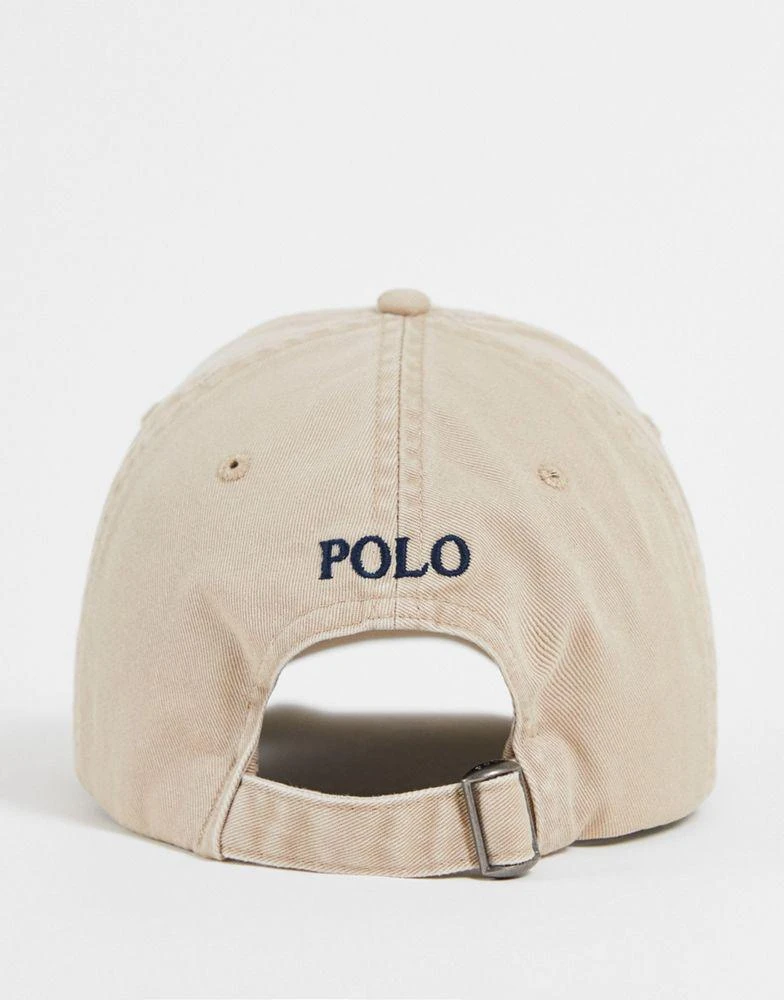 商品Ralph Lauren|Polo Ralph Lauren logo baseball cap in beige,价格¥543,第2张图片详细描述