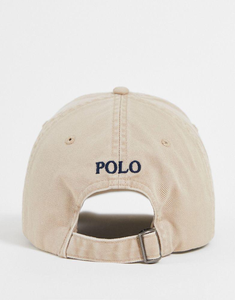 商品Ralph Lauren|Polo Ralph Lauren logo baseball cap in beige,价格¥435,第4张图片详细描述