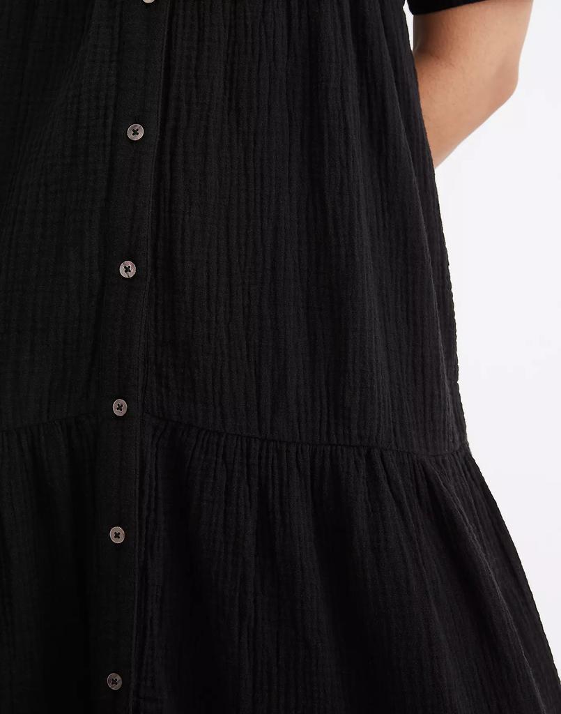 商品Madewell|Lightspun Button-Front Tiered Midi Dress,价格¥597,第6张图片详细描述