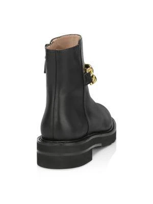 商品Stuart Weitzman|Lift Chain Leather Combat Boots,价格¥1110,第3张图片详细描述