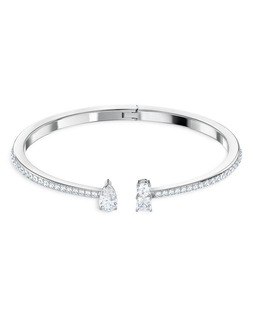Attract Mixed Crystal Cuff Bracelet in Silver Tone商品第1张图片规格展示