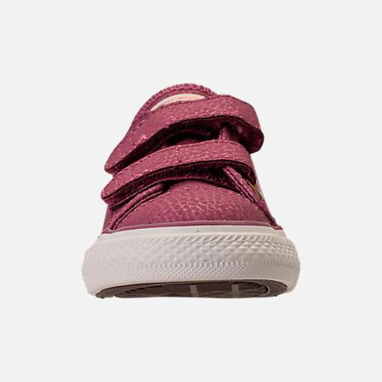 商品Converse|Girls' Toddler Converse Chuck Taylor Ox Leather Hook-and-Loop Strap Casual Shoes,价格¥156,第2张图片详细描述