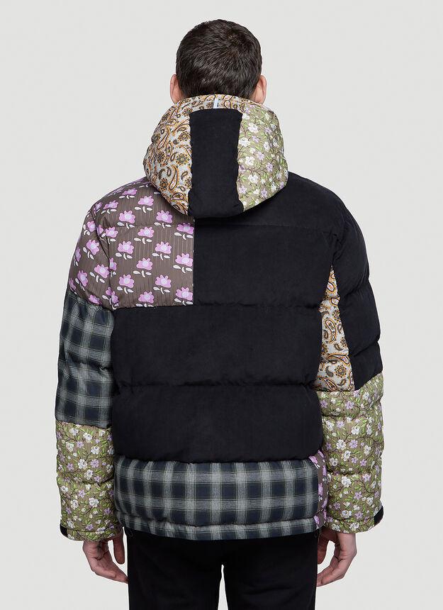 Grow Up Patchwork Puffer Jacket in Black商品第4张图片规格展示