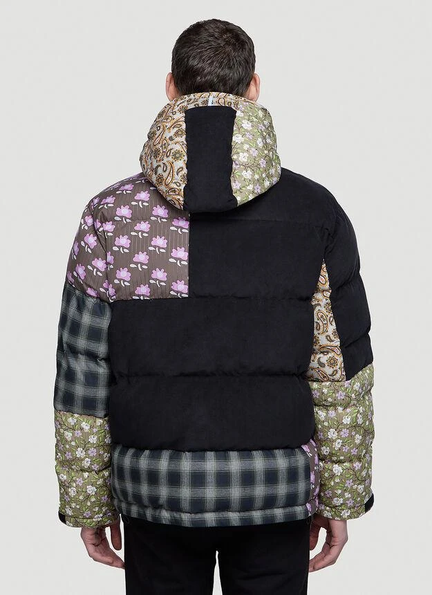 商品Alexander McQueen|Grow Up Patchwork Puffer Jacket in Black,价格¥2708,第4张图片详细描述