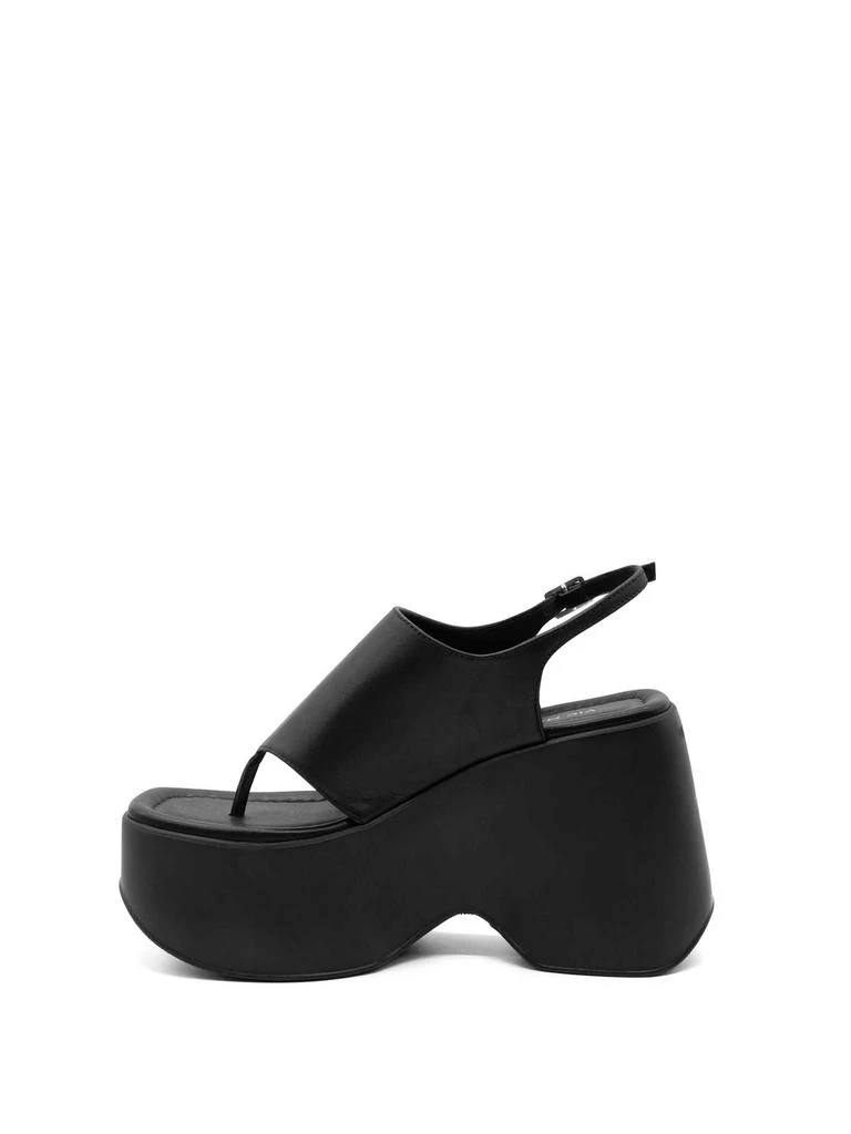 商品VIC MATIĒ|Black Leather Flip-flops With Wedge,价格¥2558,第4张图片详细描述