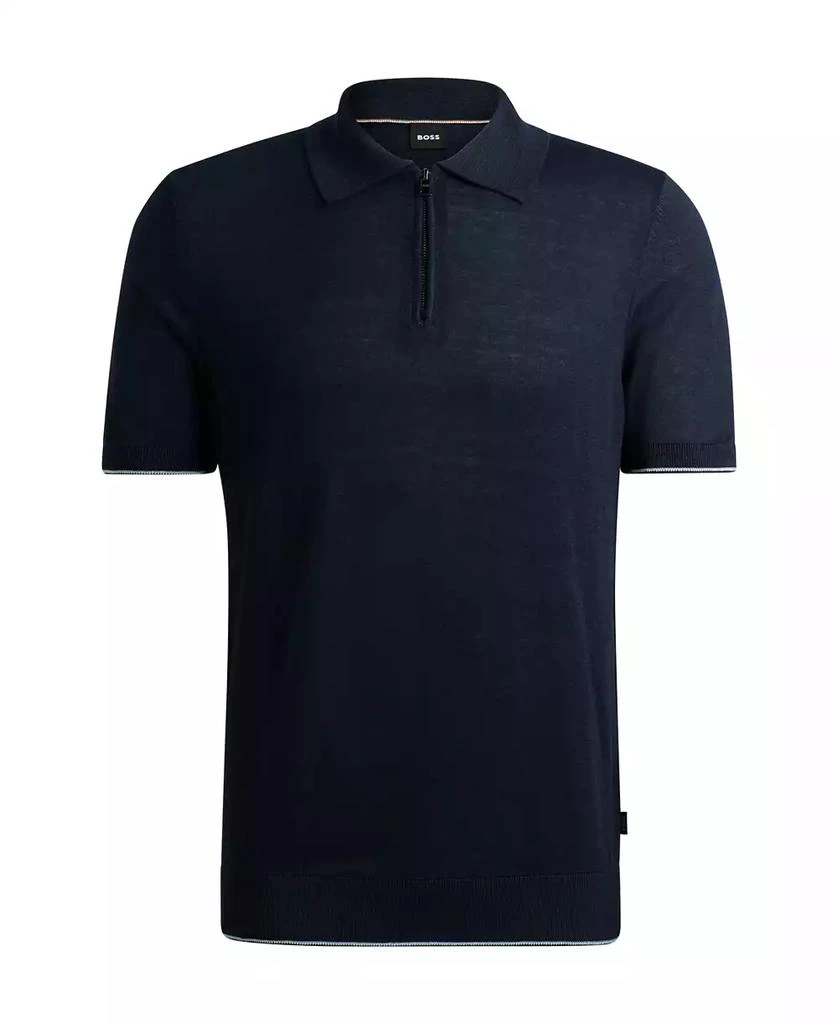 商品Hugo Boss|Men's Zip-Neck Polo Sweater,价格¥1037,第4张图片详细描述