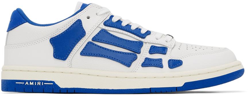 White & Blue Skel Top Low Sneakers商品第1张图片规格展示