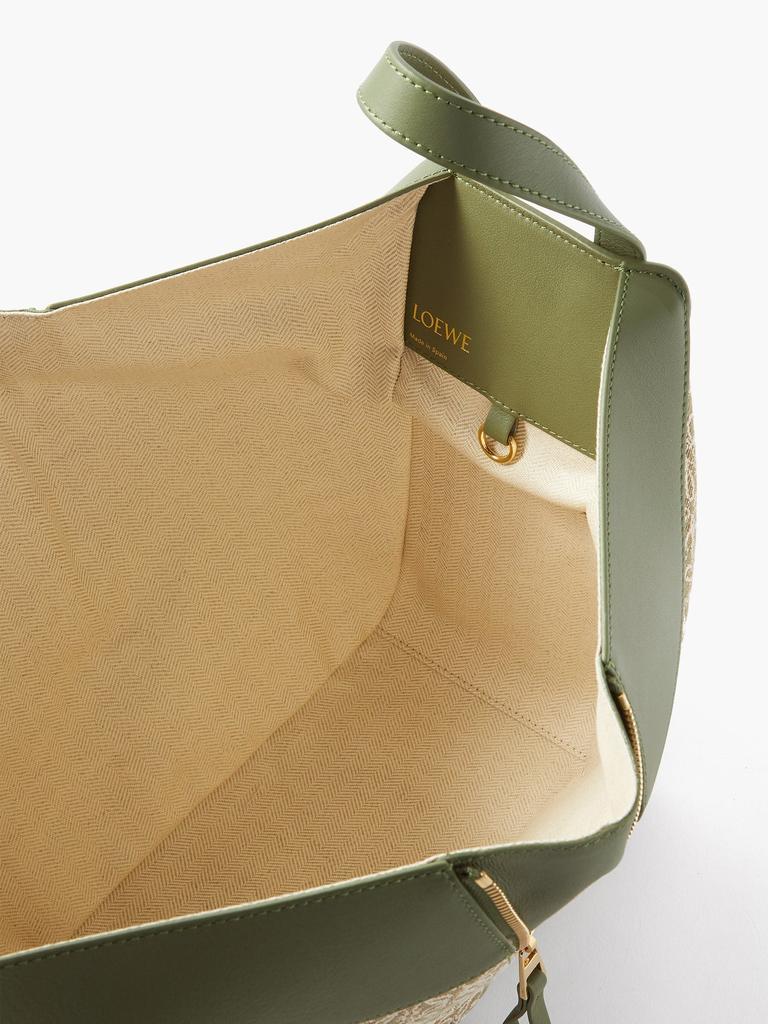 Hammock small leather and canvas tote bag商品第5张图片规格展示