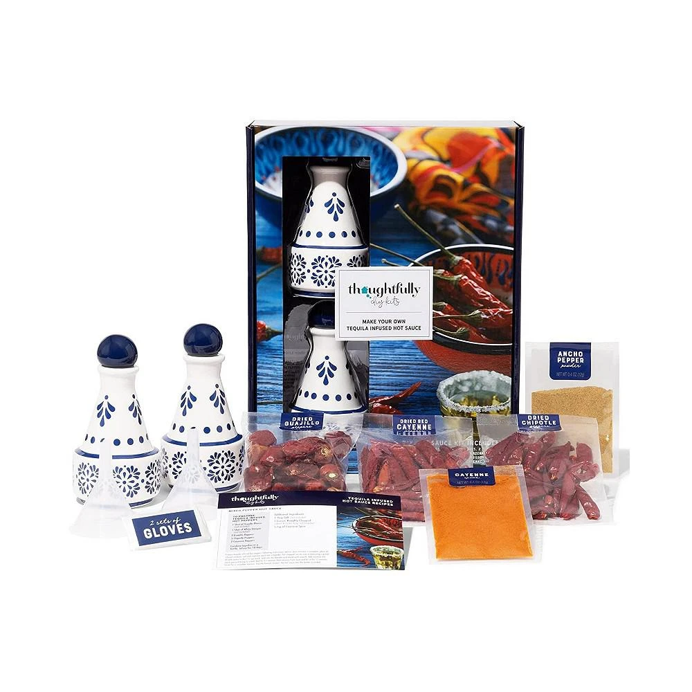 商品Thoughtfully|Gourmet, Make Your Own Tequila Infused Hot Sauce DIY Gift Set (Contains NO Alcohol),价格¥373,第1张图片