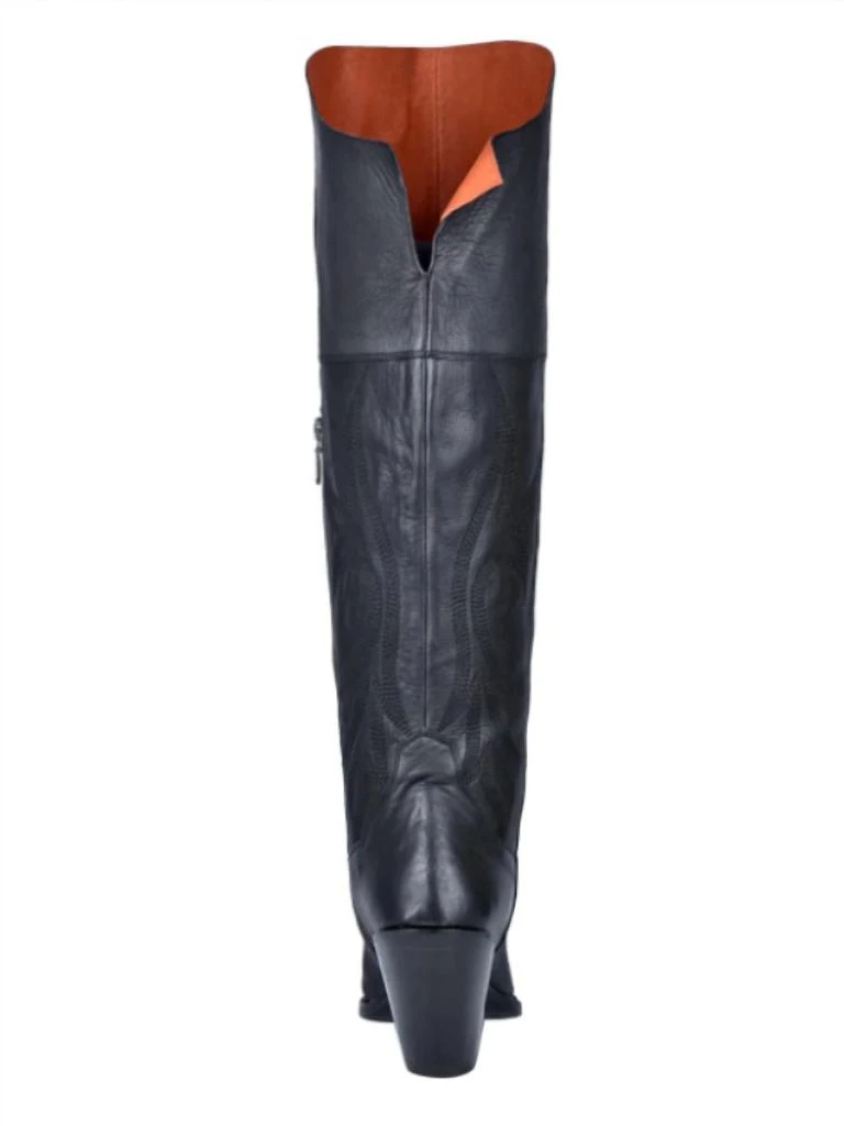 商品Dan Post|Jilted Knee High Leather Boots In Black,价格¥1626,第4张图片详细描述